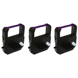 Time Clock Ribbon for Lathem 100E, 900E, 1000E, 1500E, 1600E, 5000EP, 7000E, 7500E, LT5000 (Purple, 3 Pack)