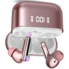 Translation Earbuds, 3-in-1 Buletooth 5.3 Ai Translator Earbuds Real Time with 6 Translation Modes, Pink