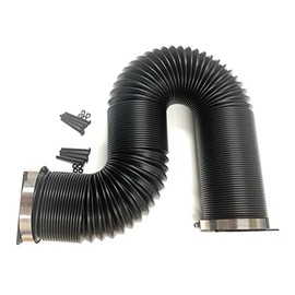 Coolerguys Thermal Plastic Duct with End Caps for Electronics, Crypto Mining, RV Ducting (80mm Fan/3" 19.5-60")