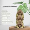 Zen'Light Statue of 3 Laughing Buddhas - See Nothing -