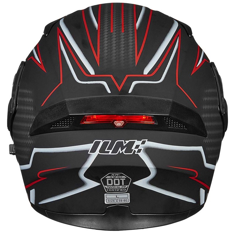 ILM Motorcycle Dual Visor Flip up Modular Full Face Helmet