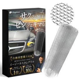 Fogman Front Grille Net, Mesh, Car, Aluminum, Custom, Universal, Mesh Width 0.16 x 0.31 in (4 x 8 mm) - 0.39 x 0.79 in (10 x 20 mm), 0.16 x 0.31 in (4 x 8 mm), Silver