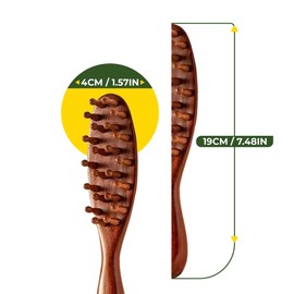 Locsanity Sandalwood Microlocs, Sisterlocks, Dreadlocks Brush for Locs, Hair Brush