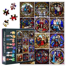Religious Beliefs Puzzles 1000 Pieces Puzzle Adults, Saints in Religion 1000 Pieces Puzzles for Adults, 70 x 50 cm Puzzle Impossible Skill Game for Family