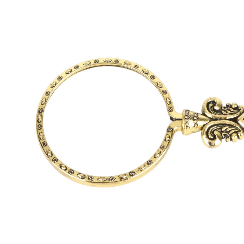 3X Retro Magnifying Glass Elderly Kids Handheld Magnifier for Reading