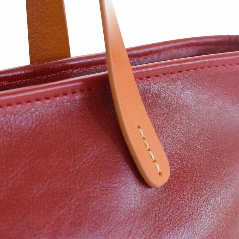 [バルコス] オレンジハンドル 2way のある レザーバッグ レディース ハンドバッグ ショルダーバッグ お出掛け 普段使い