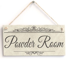 Powder Room - Handmade Shabby Chic Wooden Sign/Plaque