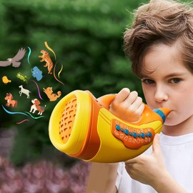 Animal Caller Toy, Electric Horn Toy, Educational Hunting Toys, Loud Noisy Toys, Animal Sound Toy, Interactive and Fun Educational Play Experience Encourages Active Play Perfect for Kids 3+ (Yellow)