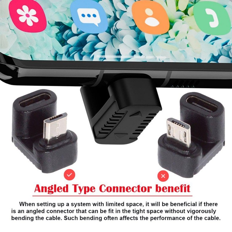 chenyang 4 Pack USB C auf Micro USB Adapter, Micro