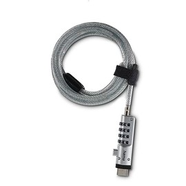 Hama 00126821 Candado para portátil de Portable Padlock, Silver