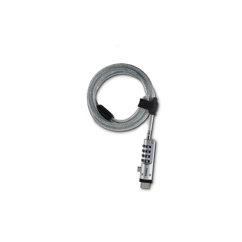 Hama 00126821 Candado para portátil de Portable Padlock, Silver