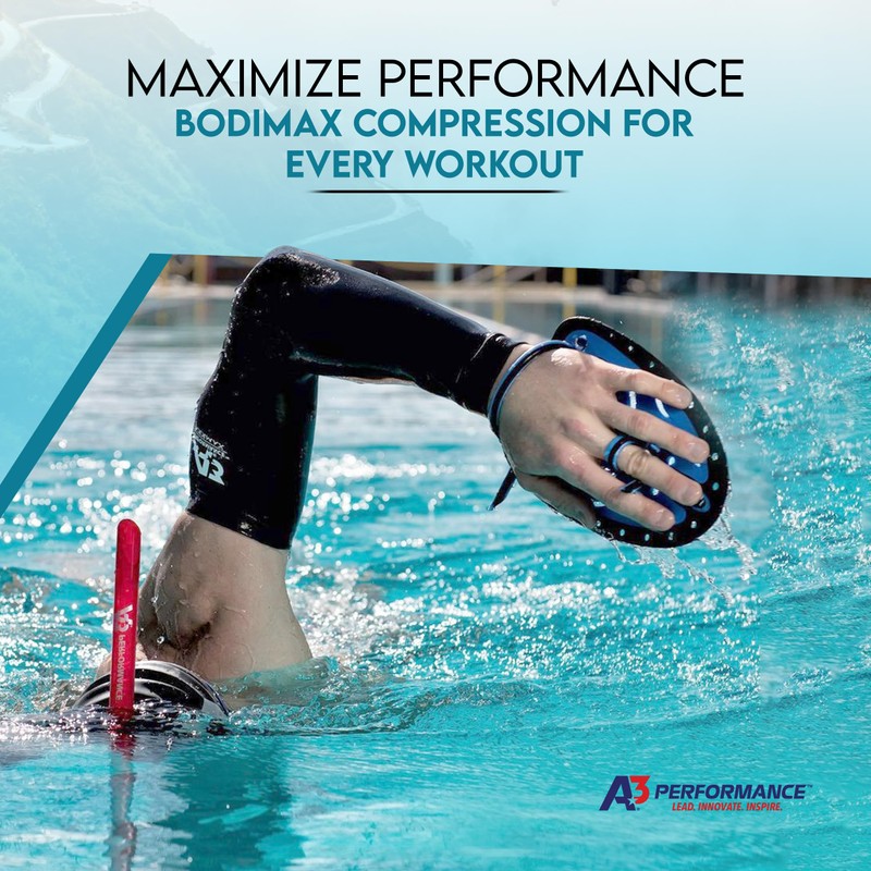 A3 Performance BODIMAX - Mangas de compresión para brazos, natación