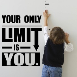 SUPERDANT Your Only Limit is You Wall Decal Gym Wall Stickers Design Office Decor Workout Motivation Home Gym Quote Training Fitness Vinyl Letters Inspirational DIY Art Decor for Home Decorations