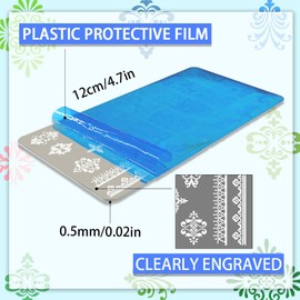 PH PandaHall 3pcs French Floral Nail Plate Stamping Sets, Mixed Flower Nail Stamp Stencils Ethnic Nail Art Stencils Stainless Steel Nail Art Stencils for Nail Design Print Manicure Salon