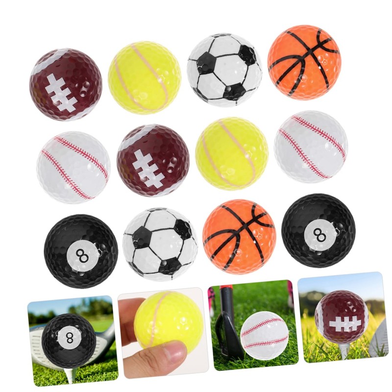 SUPVOX 12pcs Golf Practice Balls Training Balls for Boys and