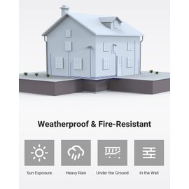 ANNKE 100 Feet (30m) UL Certified Surveillance Camera Cable, Fire-Rated 2-in-1 Video Power Cable for Home Security Camera System, Free BNC RCA Connector and 100pcs Cable Clips, (Black)