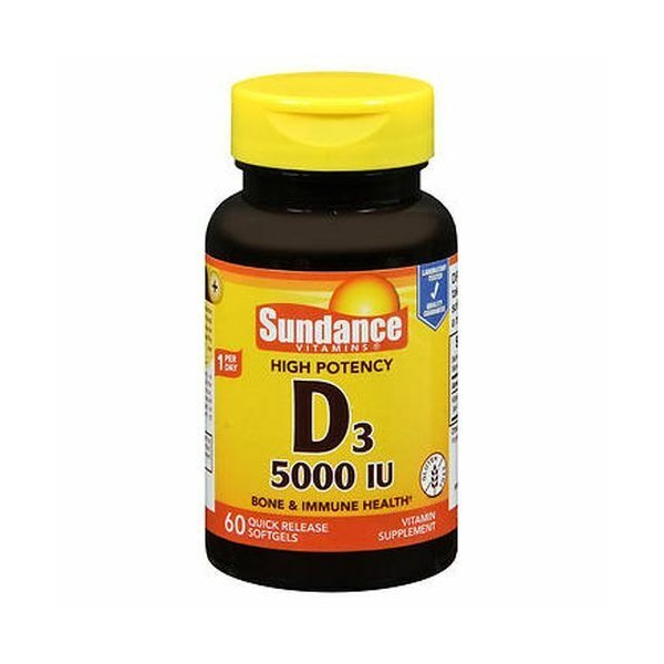 Sundance Vitamins Vitamin D3 High Potency Softgels 60 T