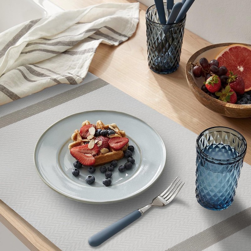 HALESEY Washable placemats Set of 6 Non Slip placemats for