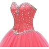 Likedpage Women's Sweetheart Ball Gown Tulle Quinceanera Dresses Prom Dress