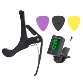 Portable Quality Guitar Tool Kit Replacement Parts with Pick Capo Tuner Accessory Set