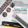 Partsam 2Pcs 17" Clear Lens Red LED Tail Light Bar