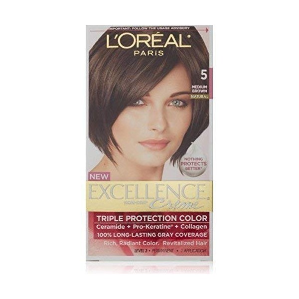 ​L'Oreal Excellence Creme, Medium Brown [5] 1 Each ​ ( Pack of 12)