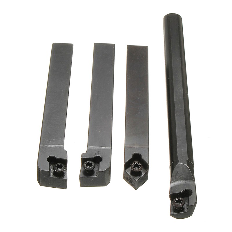 S12MSCLCR09+SCLCR1212H09+SCLCL1212H09+SCMCN1212H09 4 PCS 12MM Shank Lathe Turning Tool Holder Boring