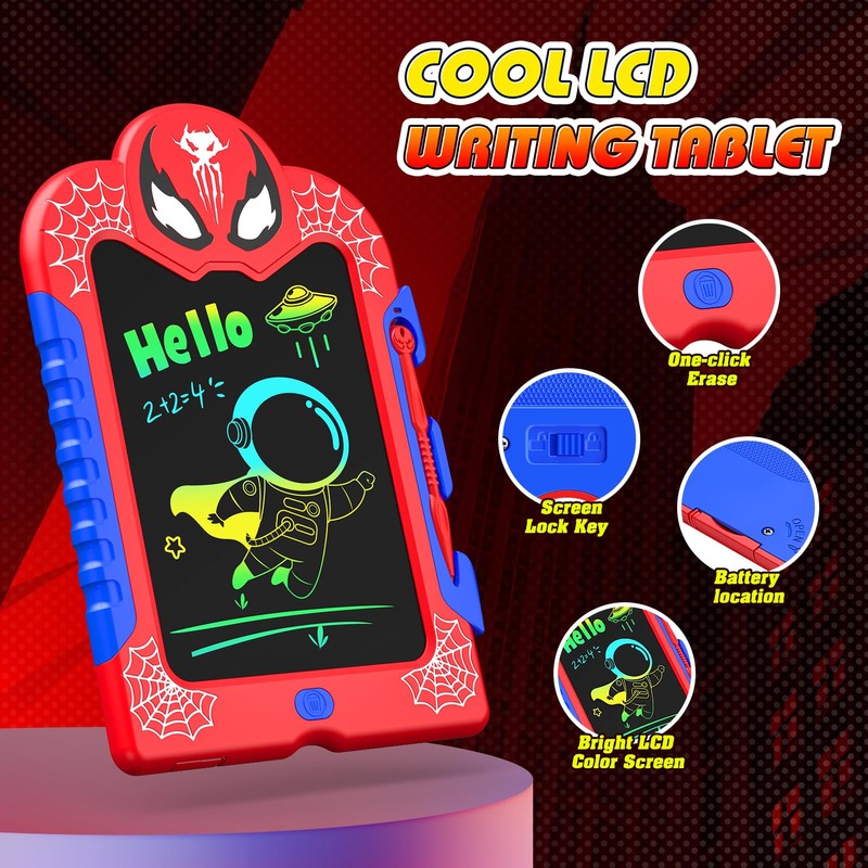 LCD Writing Tablet for Kids: Spidolapse 2 PCS Doodle Board