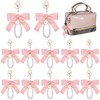Homaisson 12 PCS Pink Bow Keychains, Coquette Keychains with Pearl