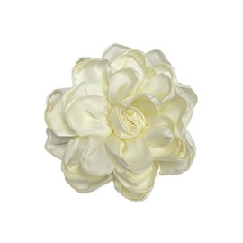 Dainty Fabric Rose Flower Large Brooch Lapel Pins Flower Brooches Pin Classic for Wedding Party Dance Banquet for Women Dress Suit Clothes Accessories Jewelry 100mm, Large, Satin Chiffon, PU Flower,