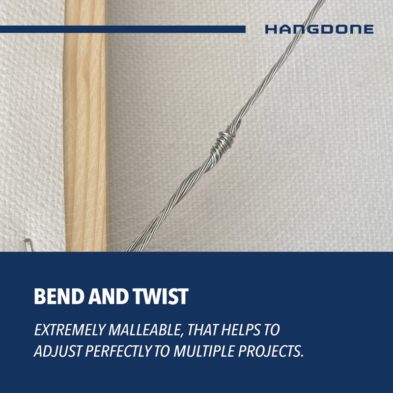 HangDone Picture Hanging Wire #5 100-Feet Supports up to 50lbs