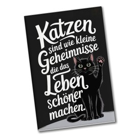 Cats Make Life Beautiful Souvenir Souvenir Magnet Rectangular Magnet Design Illustration for Cat Lovers Fridge Magnetic Surface
