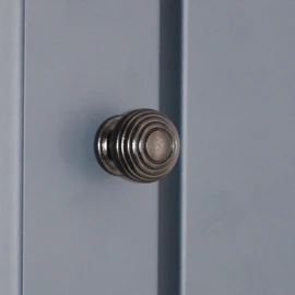 Infinity Decor Ebonised Reeded Wooden Beehive Large Cupboard Knob Interior Furniture Wardrobe Cabinet Door Pull Handle