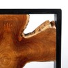 HomeSoftThings Farmhouse Wall Art Rustic Live Edge Solid Teak Wood