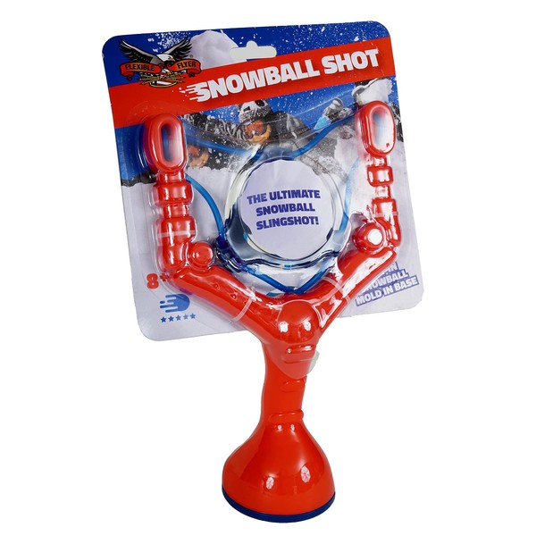 Flexible Flyer Snowball Launcher & Maker. Snow Slingshot for Kids , Red