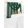 Wedding Arch Draping Fabric,4 Panels 28" x20ft Emerald Green Wedding