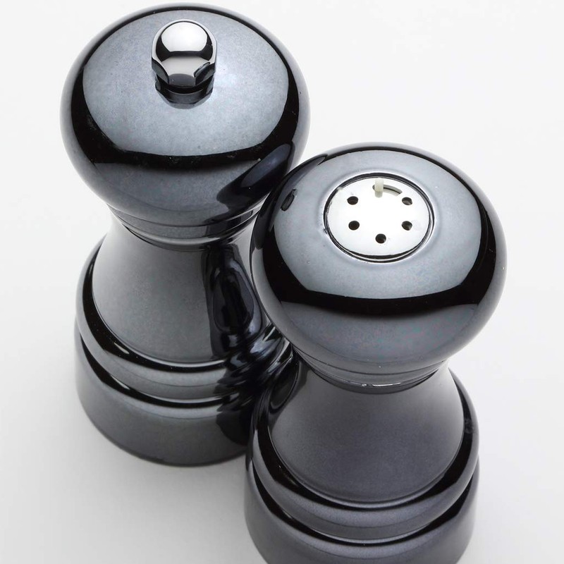 Chef Specialties Midnight Pepper Mill and Salt Shaker Set, 4.25