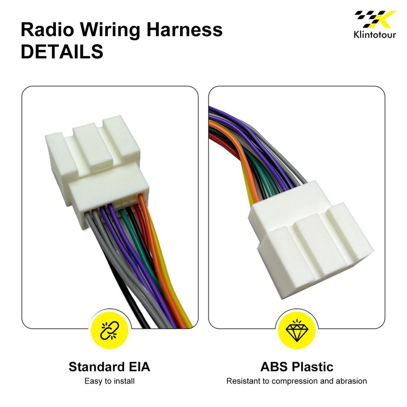 Radio Wiring Harness Compatible with Ford 1999-2006/Lincoln 1998-2005/Mercury 1998-2005, Stereo