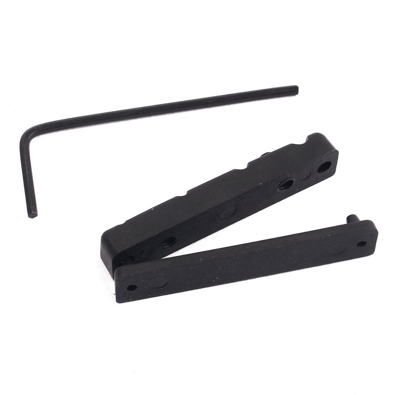 Alnicov Adjustable POM Nut for 4 Strings Bass Guitar,Black