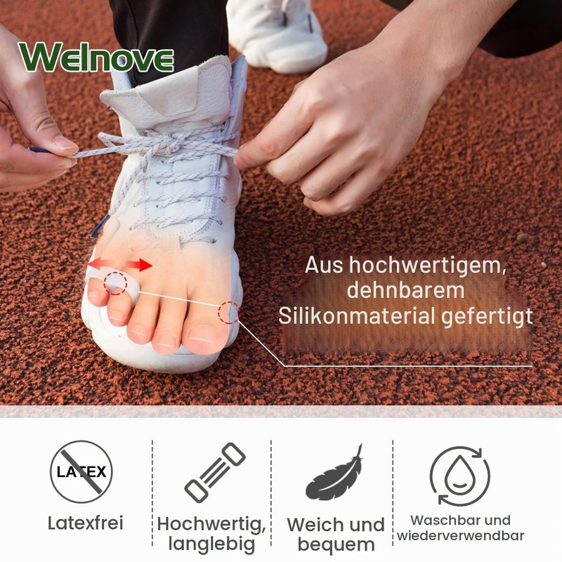 Welnove Pack of 10 Bunion Correction, Toe Separators with 2