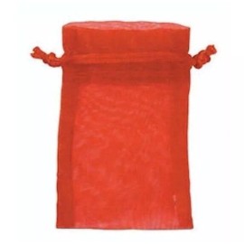 Beadsmith 12 Red Organza 3x4" Pouch Jewelry Gift Bags with Satin Ribbon Drawstring