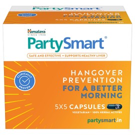 Himalaya PartySmart Herbal Wellness Capsules – Plant-Based Supplement, 25 Capsules