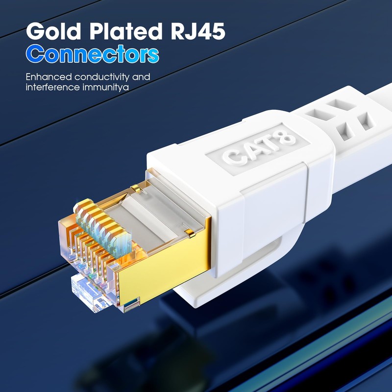 Cable Ethernet Cat 8 de 6 metros, cable de red
