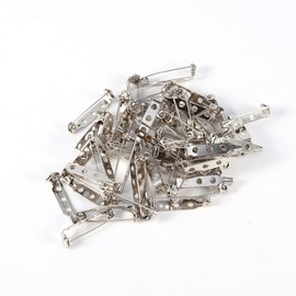 50Pcs Safety Pin, Assorted Sizes Three Holes Iron Safety Pins Brooch Bar Set for DIY Quilting, Blankets, Crafts, Clothing, Upholstery(25mm)