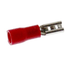 Lumonic 25 x Blade Receptacles 0.5 - 1.5 mm² in Red I Blade Receptacles for Flat Connector 0.8 mm x 2.8 mm I Cable Lugs Flat Connector Partially Insulated