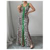 SOLY HUX Women's Leopard Maxi Dress Cheetah Print V Neck