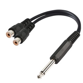 PNGKNYOCN 6.35mm to 2 RCA Cable 1/4 inch TS Male to 2 RCA Female Jack Y Splitter Adapter Audio Cable for Amplifiers, Speakers, Recording Equipment and More（20cm）