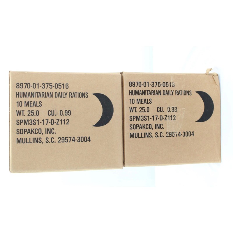 Sopakco/Wornick MRE Meal Cases - HUMANITARIAN DAILY RATION - RANDOM