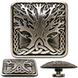 Hoppe & Masztalerz Celtic Concho Decorative Screw Rivets Screw Back Concho Celtic Tree of Life No. 3 Pack of 6