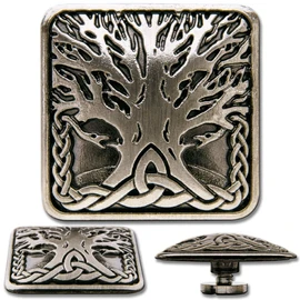 Hoppe & Masztalerz Celtic Concho Decorative Screw Rivets Screw Back Concho Celtic Tree of Life No. 3 Pack of 6
